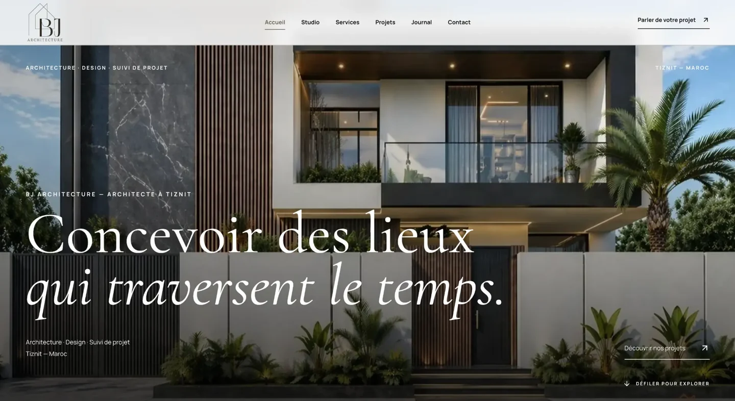 Page d'accueil — BJ Architecture